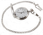 David Aster Silver Brushed Quartz Full Hunter Pocket Watch