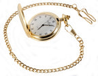David Aster Gold Brushed Quartz Full Hunter Pocket Watch