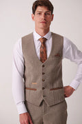 Hayden Tan Crossweave Waistcoat