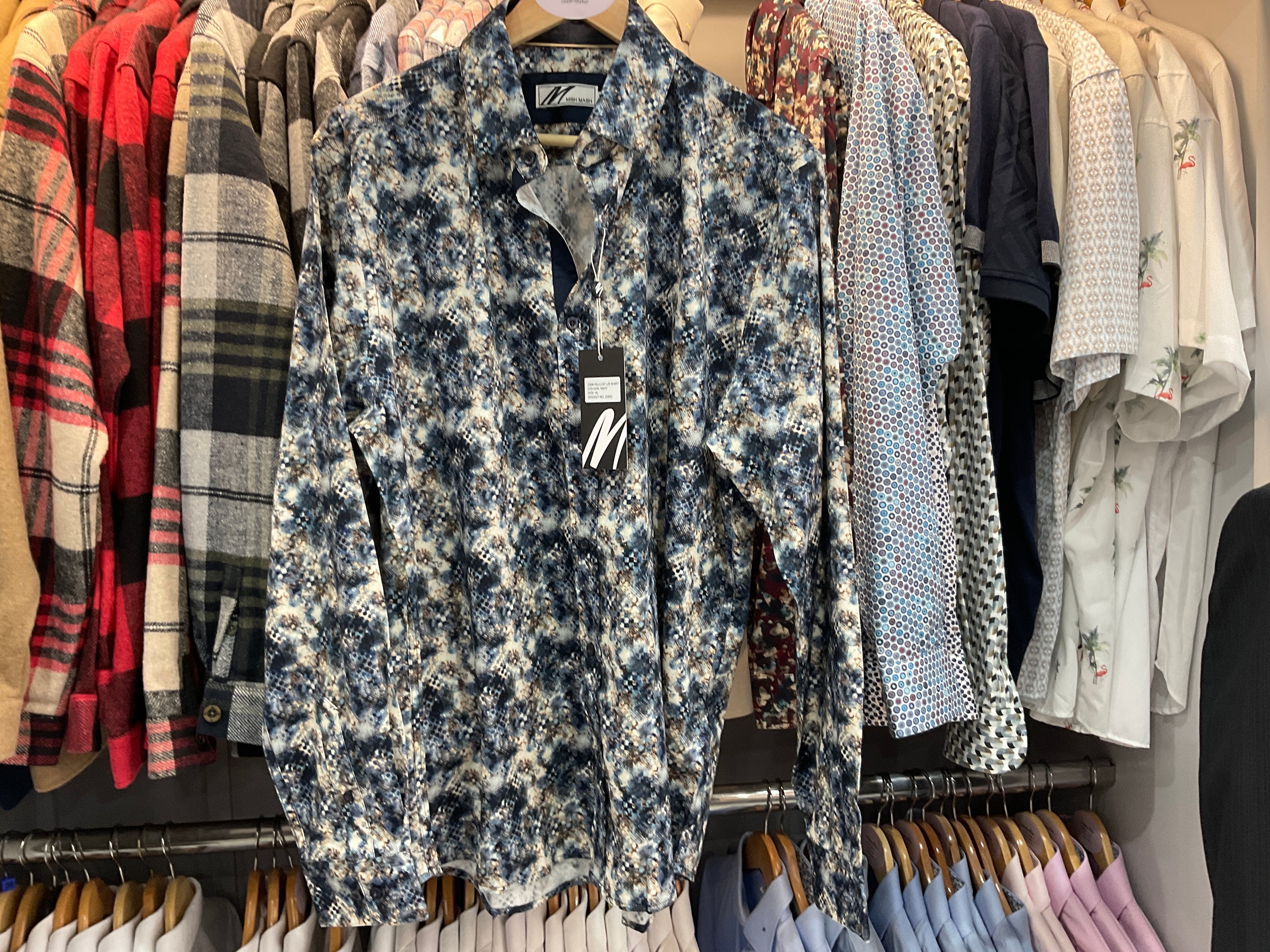Mish Mash - Hellcat Navy Printed Long Sleeve Shirt
