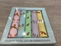 Country pastel cotton handkerchiefs
