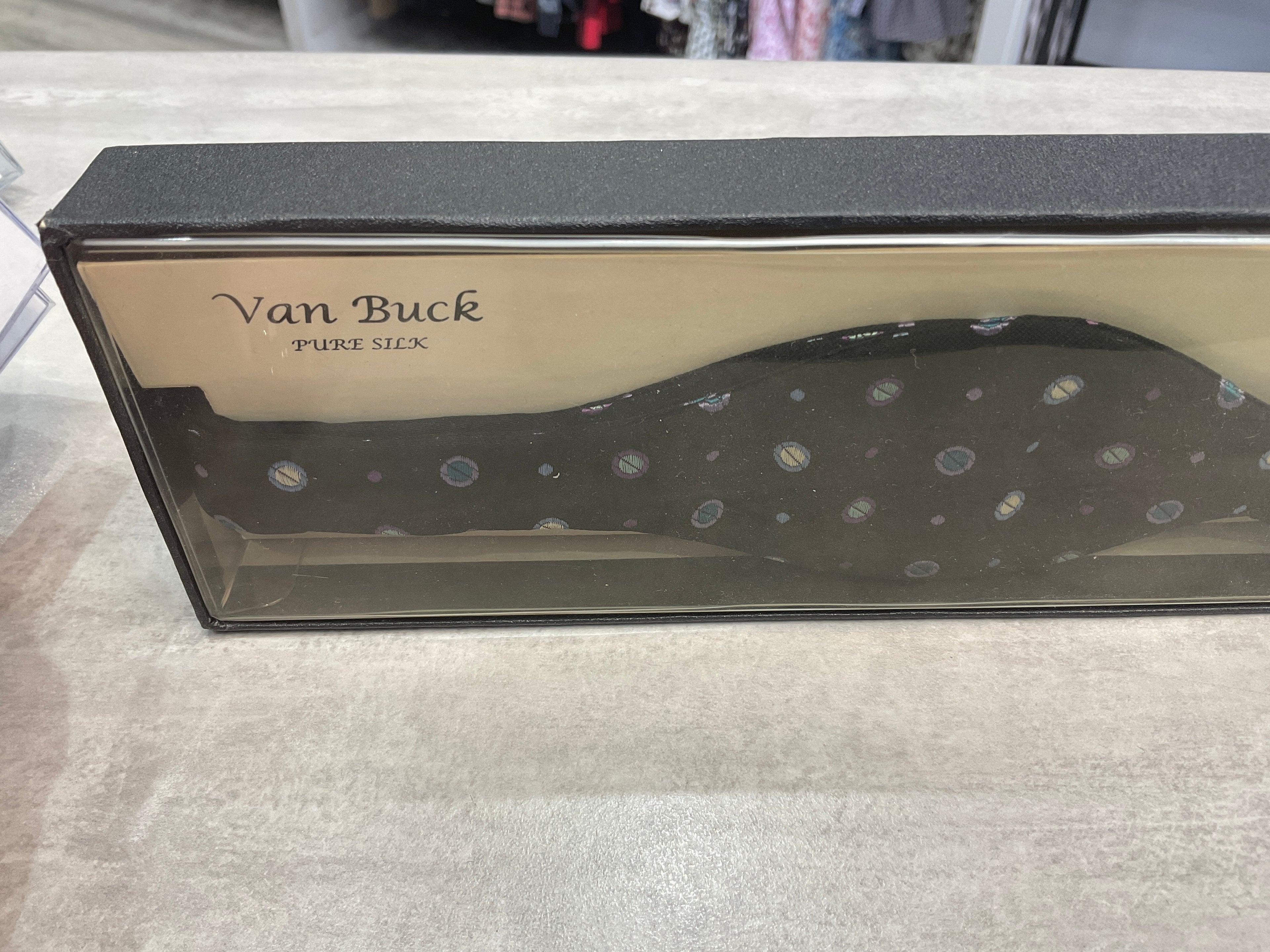 Bow Tie - Van Buck Pure Silk Multi Dots Self Tie