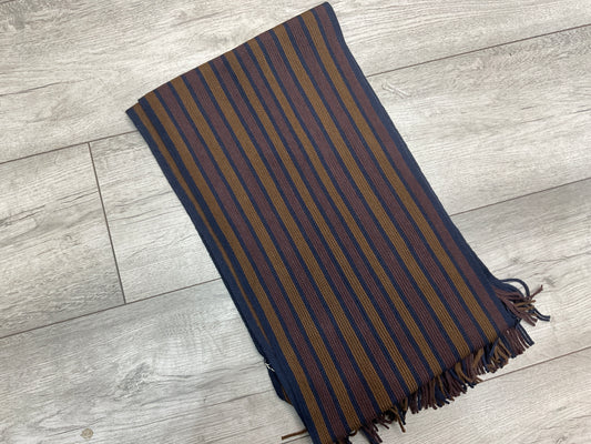 Brown & Navy striped scarf