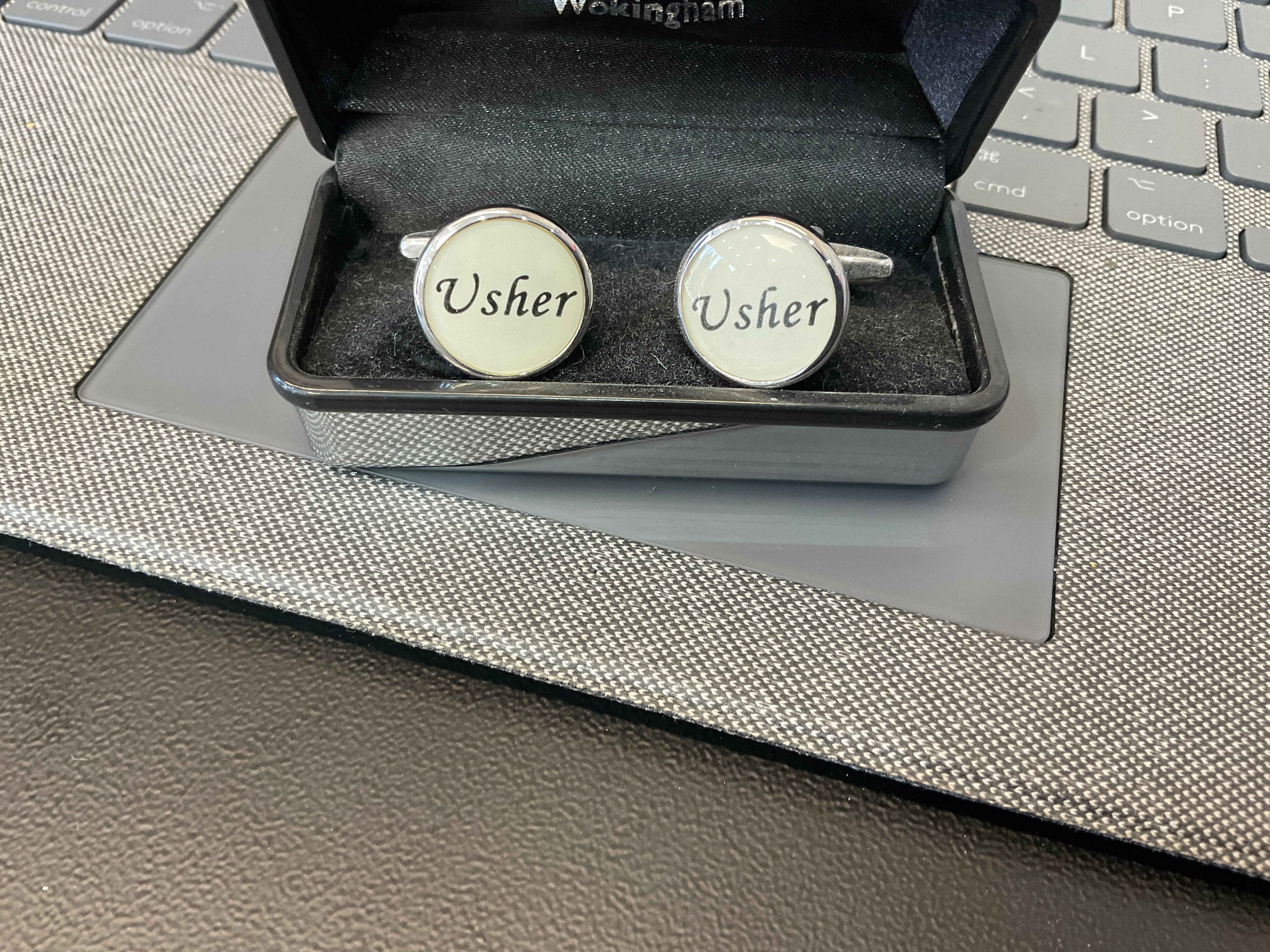Usher Cufflinks with enamel look