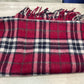 Purple check scarf