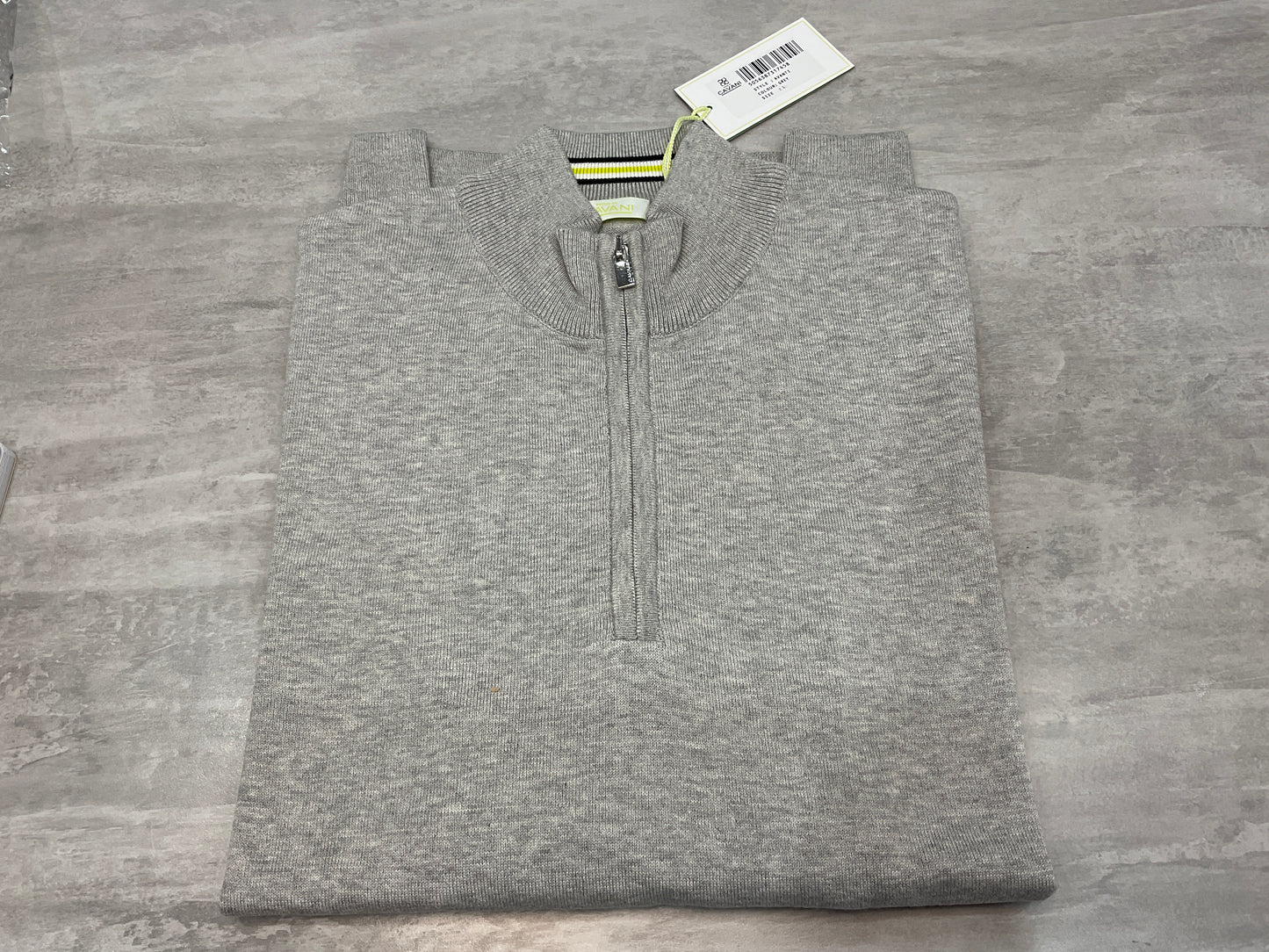 Men’s Avanti Grey quarter zip jumper