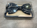 Bow Tie - Hunt and holditch silk navy/grey patterned