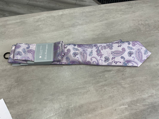 I174236 lilac patterned tie