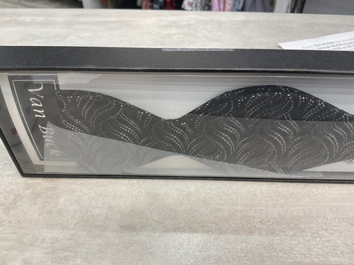 Bow Tie - Silver/black glitter self tie