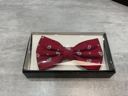 Red bow with pattern