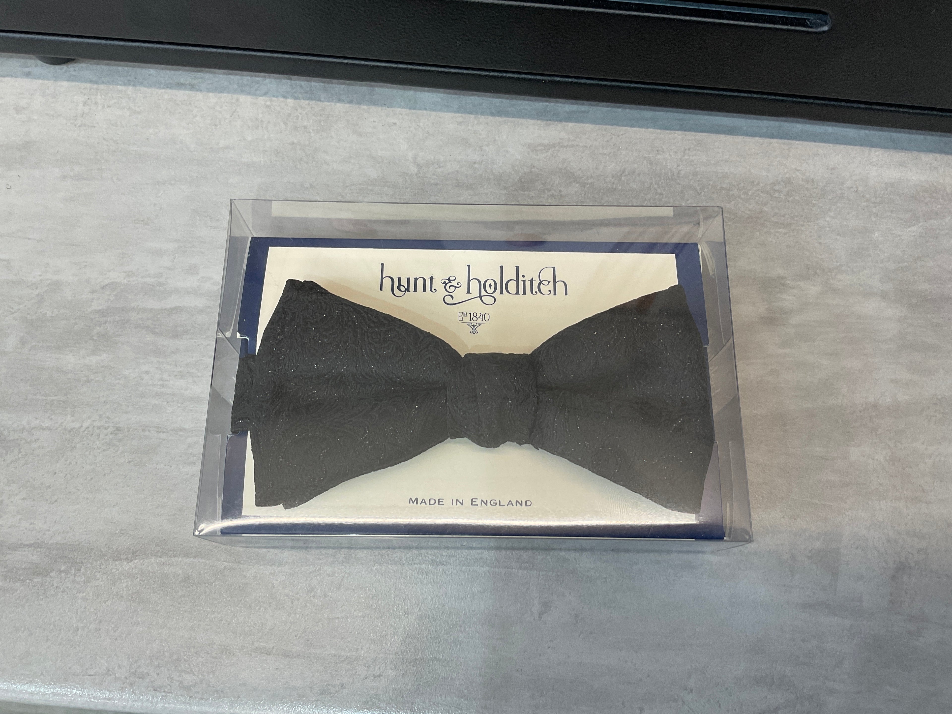 Bow Tie - Black Sparkle floral