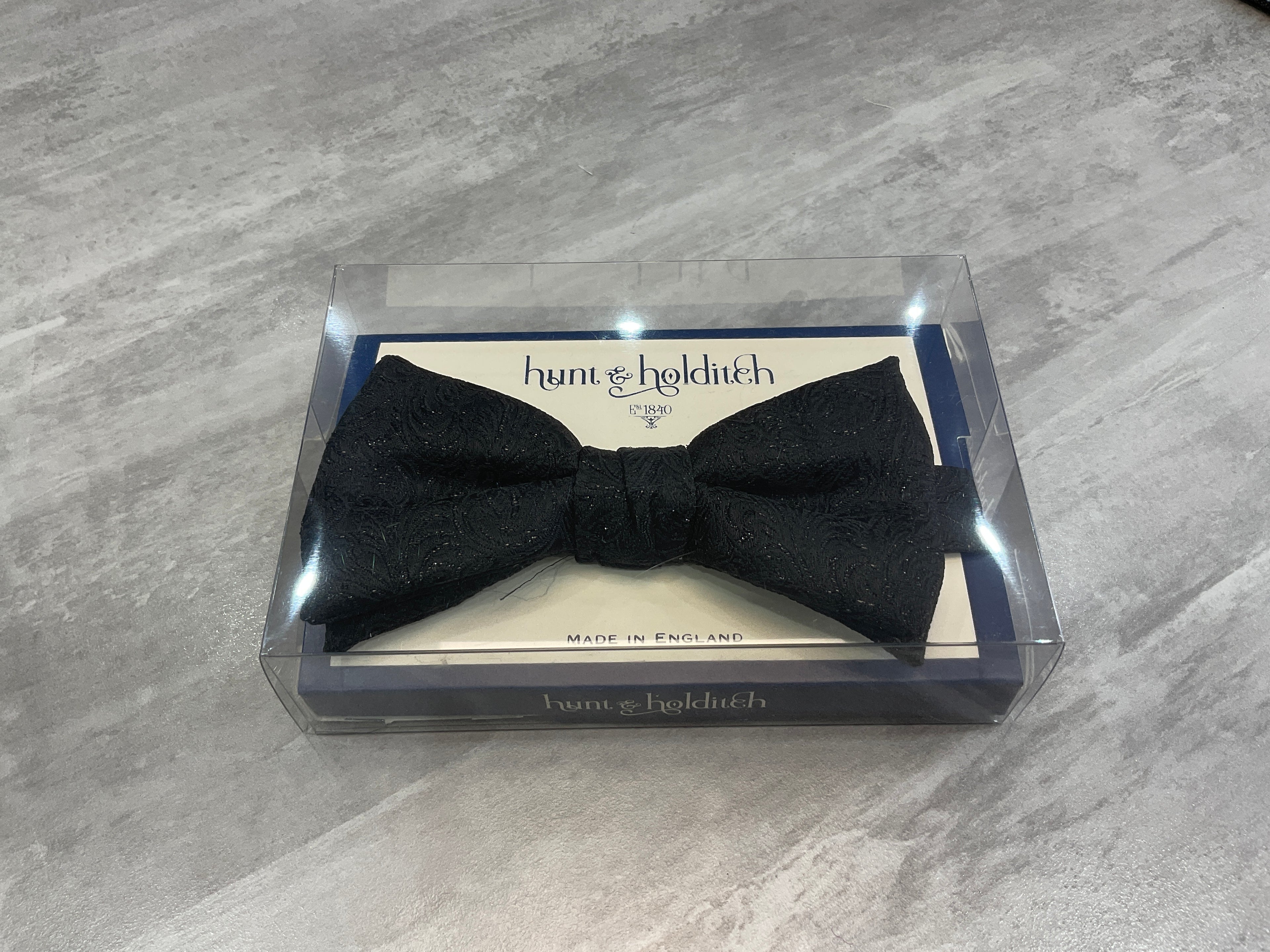 Bow Tie - Black sparkle floral