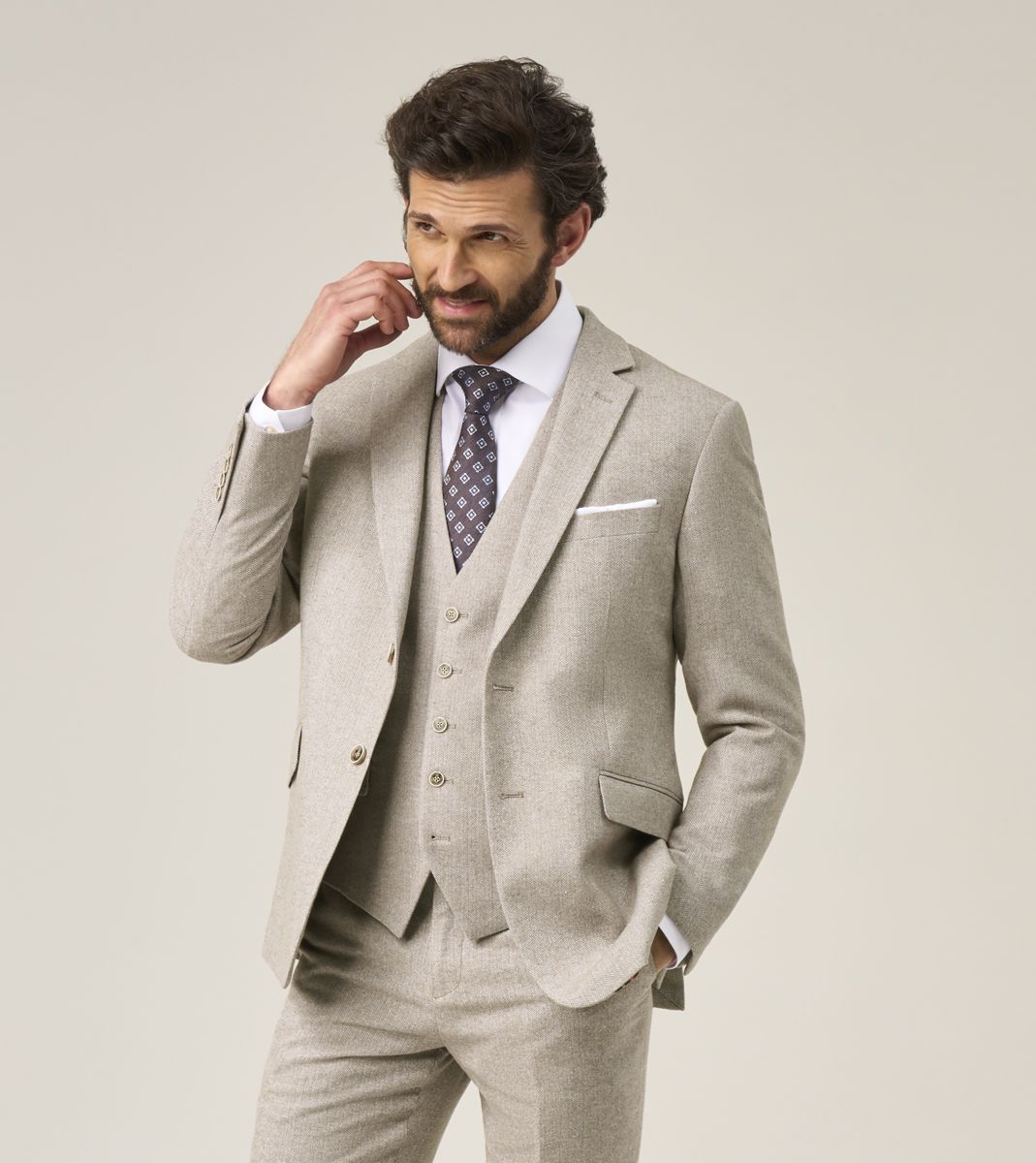 Jude Stone Herringbone Tweed Jacket