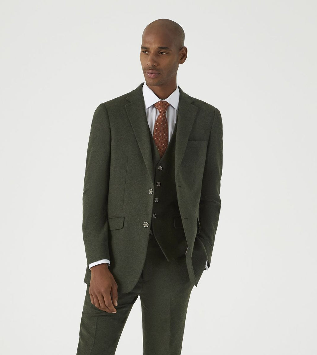 Jude Olive Herringbone Jacket