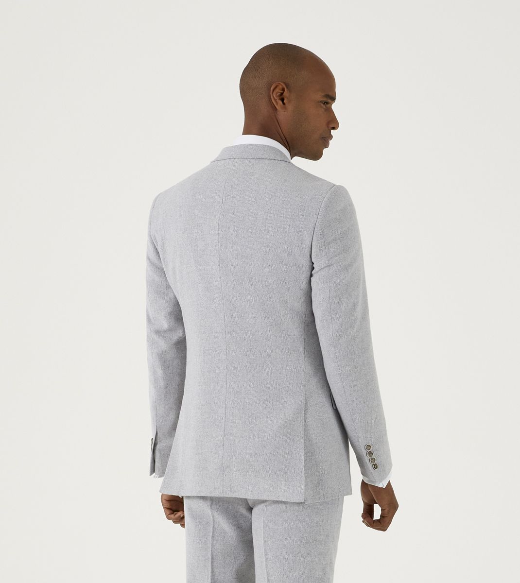 Jude Silver Herringbone Jacket
