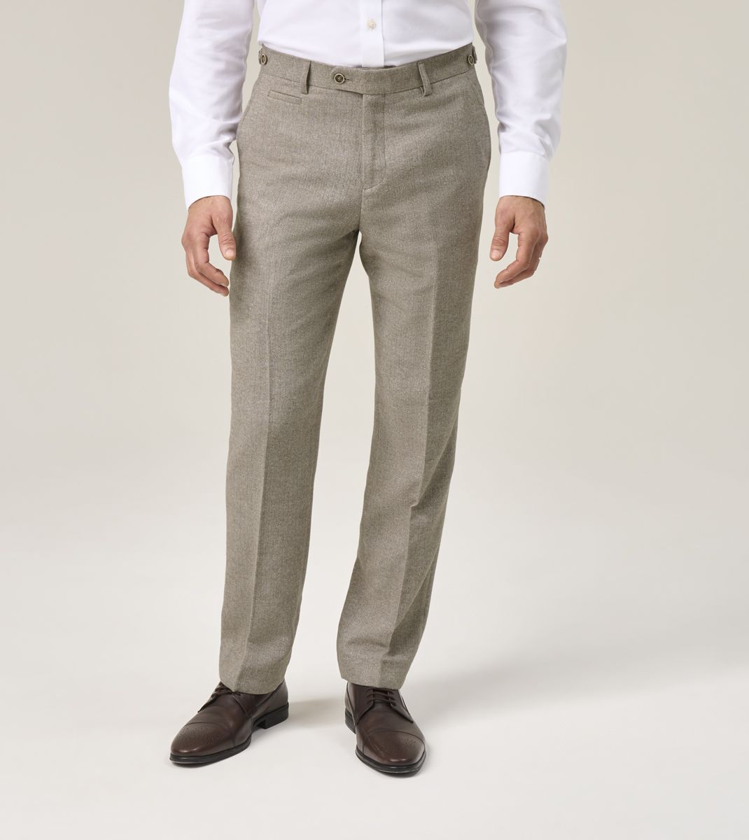 Jude Stone Herringbone Tweed Trousers