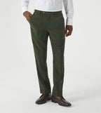 Jude Olive Herringbone Trousers