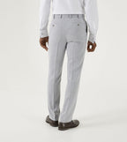 Jude Silver Herringbone Trousers