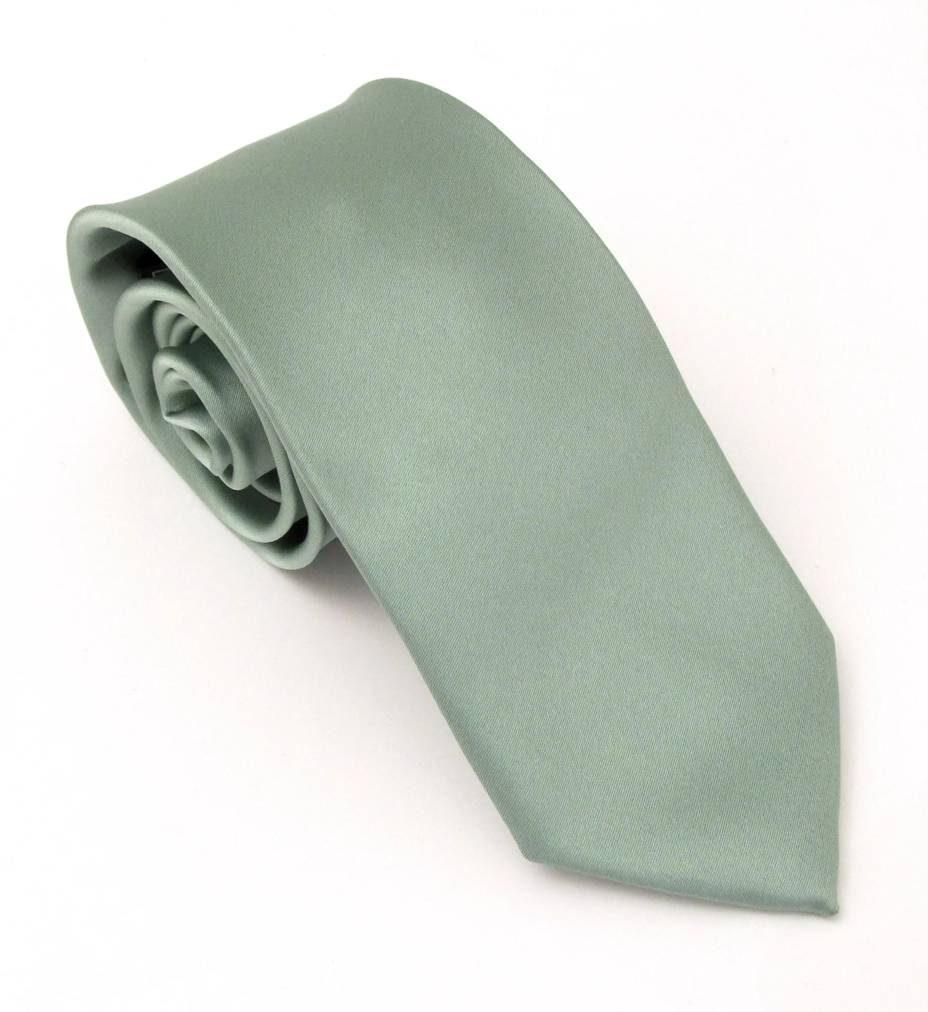 Van Buck Satin Sage green  Tie & Square