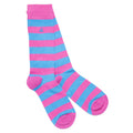 Pink and Blue Striped Bamboo Socks sp282-l