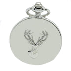 David Aster Stag Embossed Quartz Full Hunter Pocket Watch