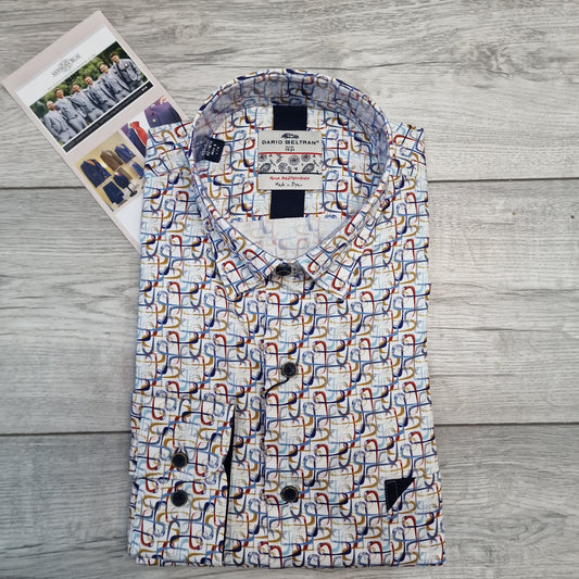 Dario Beltran Quirky Colour Pattern Shirt