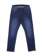 Stretch mens fashion navy tapered fit denim jean mish mash