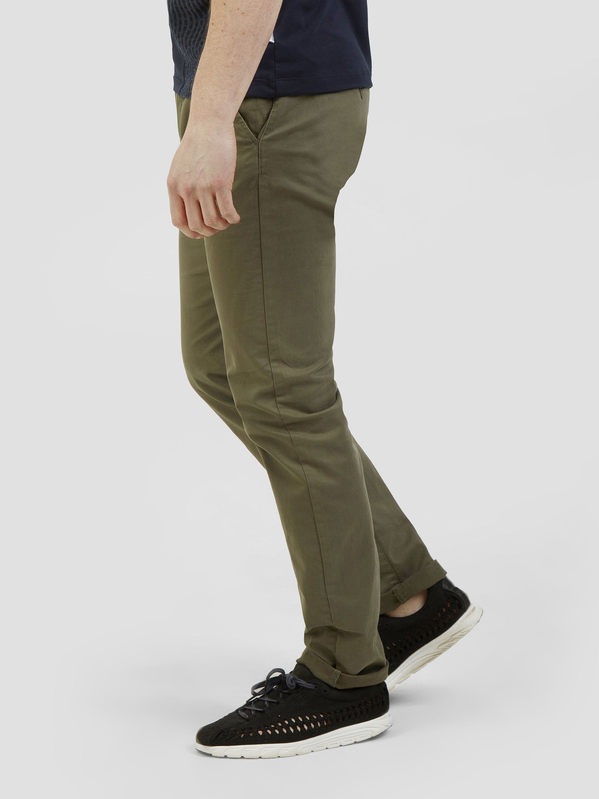 Cotton stretch mens chino trouser khaki mish mash jeans