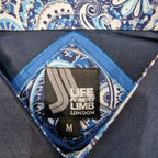 Life and Limb Navy Shirt With Contrast Detail Collar