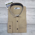 Camel Geometric Pattern Shirt