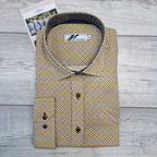 Camel Geometric Pattern Shirt