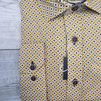Camel Geometric Pattern Shirt