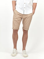 Regular fit mens classic chino shorts for summer cotton stone beige stretch mish mash jeans