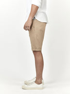 Regular fit mens classic chino shorts for summer cotton stone beige stretch mish mash jeans