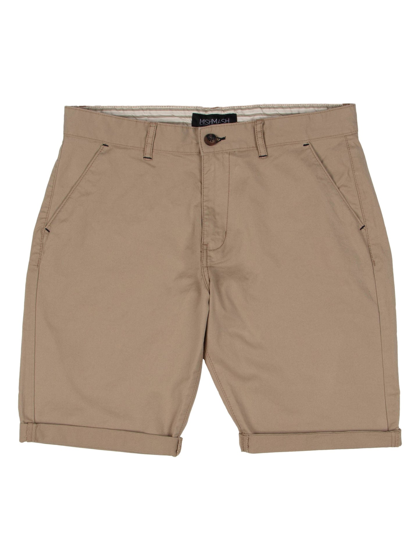 Regular fit mens classic chino shorts for summer cotton stone beige stretch mish mash jeans