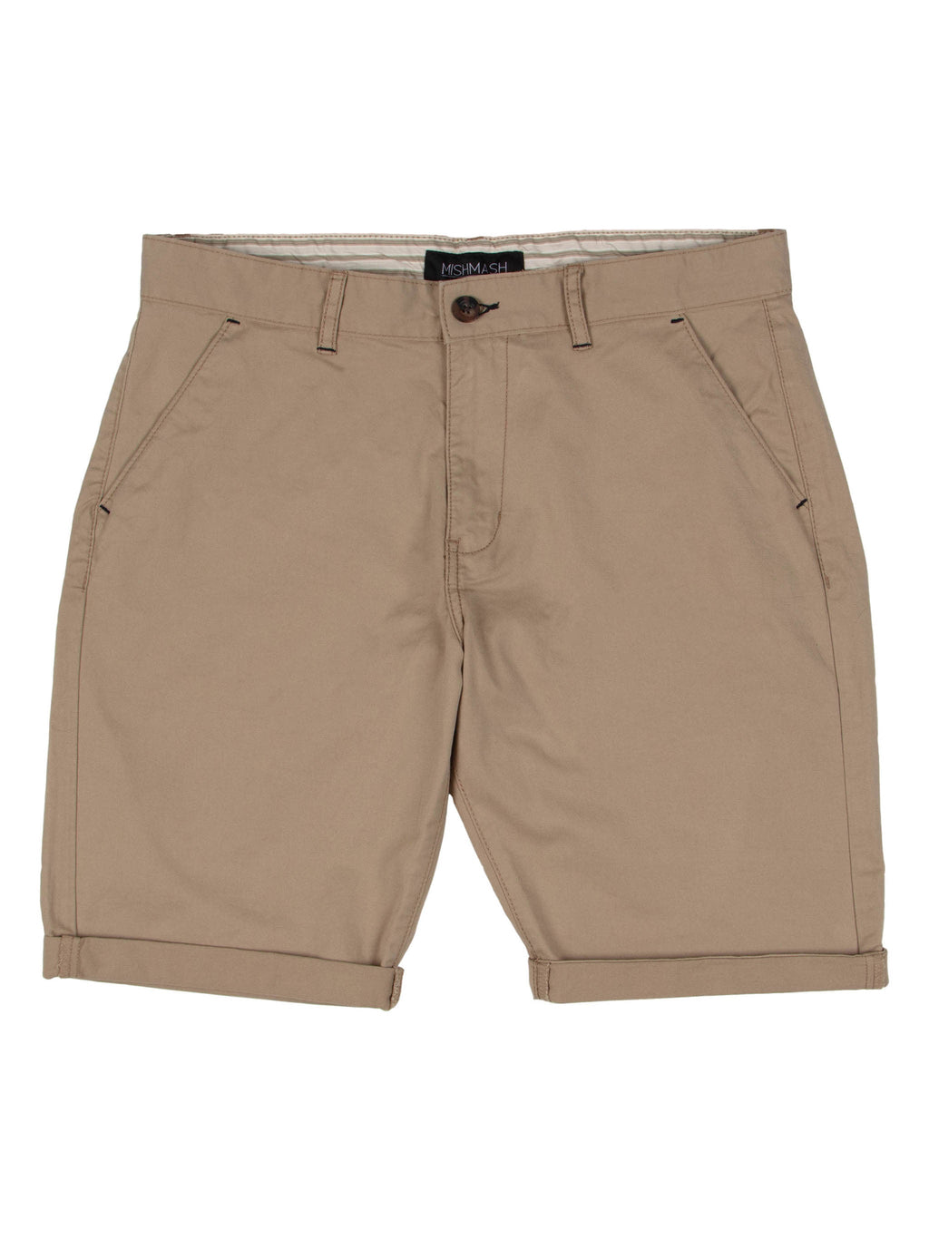 Regular fit mens classic chino shorts for summer cotton stone beige stretch mish mash jeans