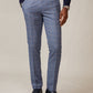 Man wearing men's HARRY - Blue Tweed Suit with Single Breasted Waistcoat - Marc Darcy Menswear