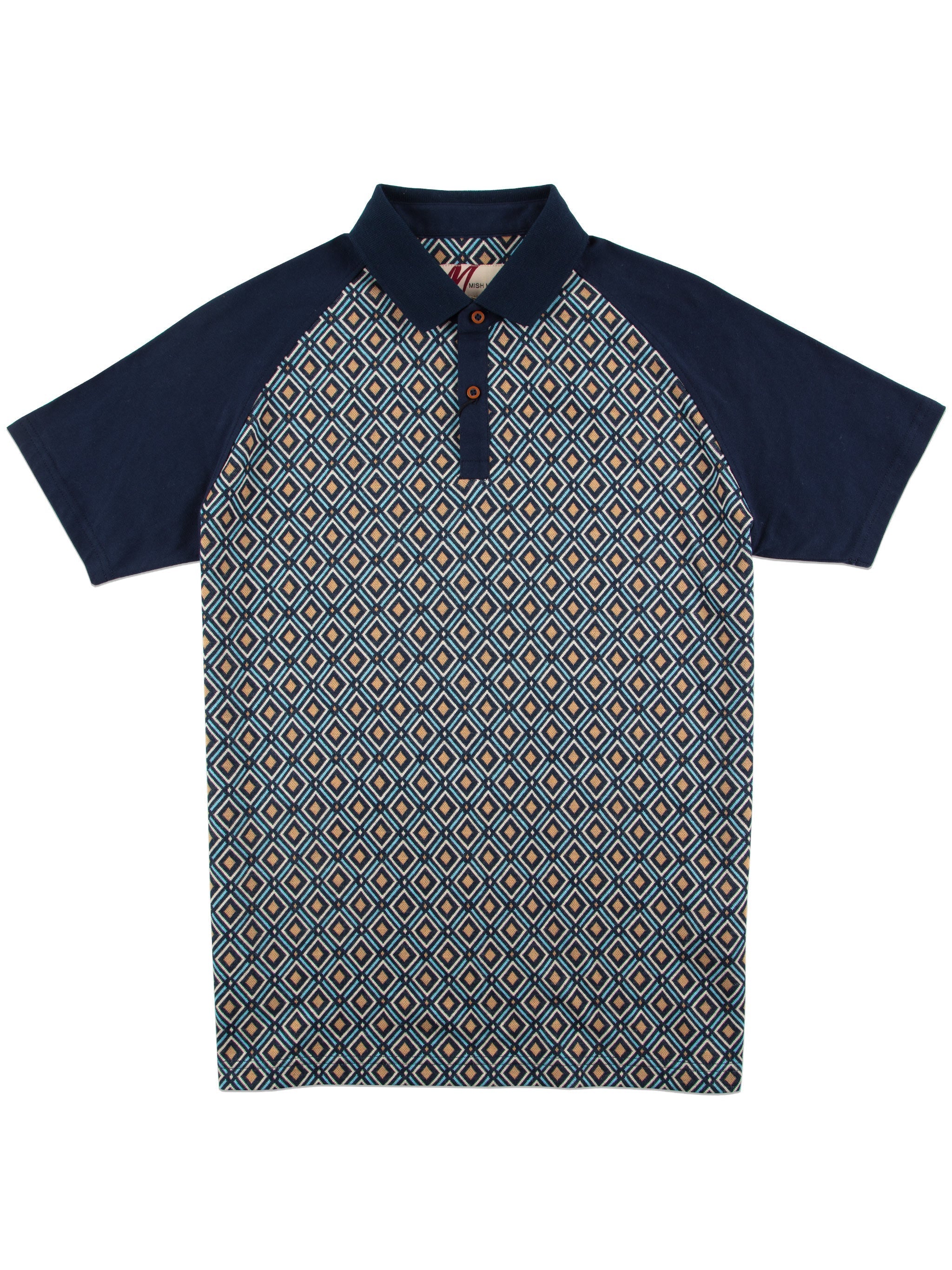 Regular Fit Alto Navy Heritage Jacquard Polo