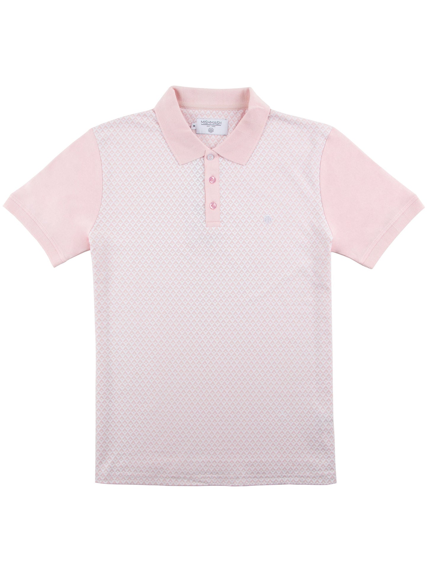 Regular Fit Sirus Soft Pink Printed Jersey Polo