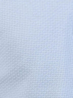 Regular fit mens cotton textured jersey with sport collar tipping sky light blue short sleeve polo mish mash jeans