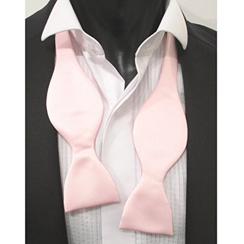 Baby Pink Self-Tie Bow Tie by Van Buck