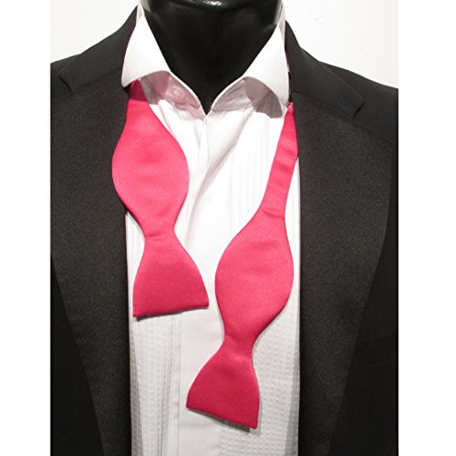Cerise Pink Self-Tie Bow Tie by Van Buck