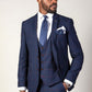 EDINSON - Navy Wine Check Blazer