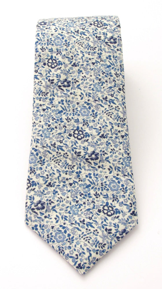 Katie & Millie Blue Cotton Tie Made with Liberty Fabric