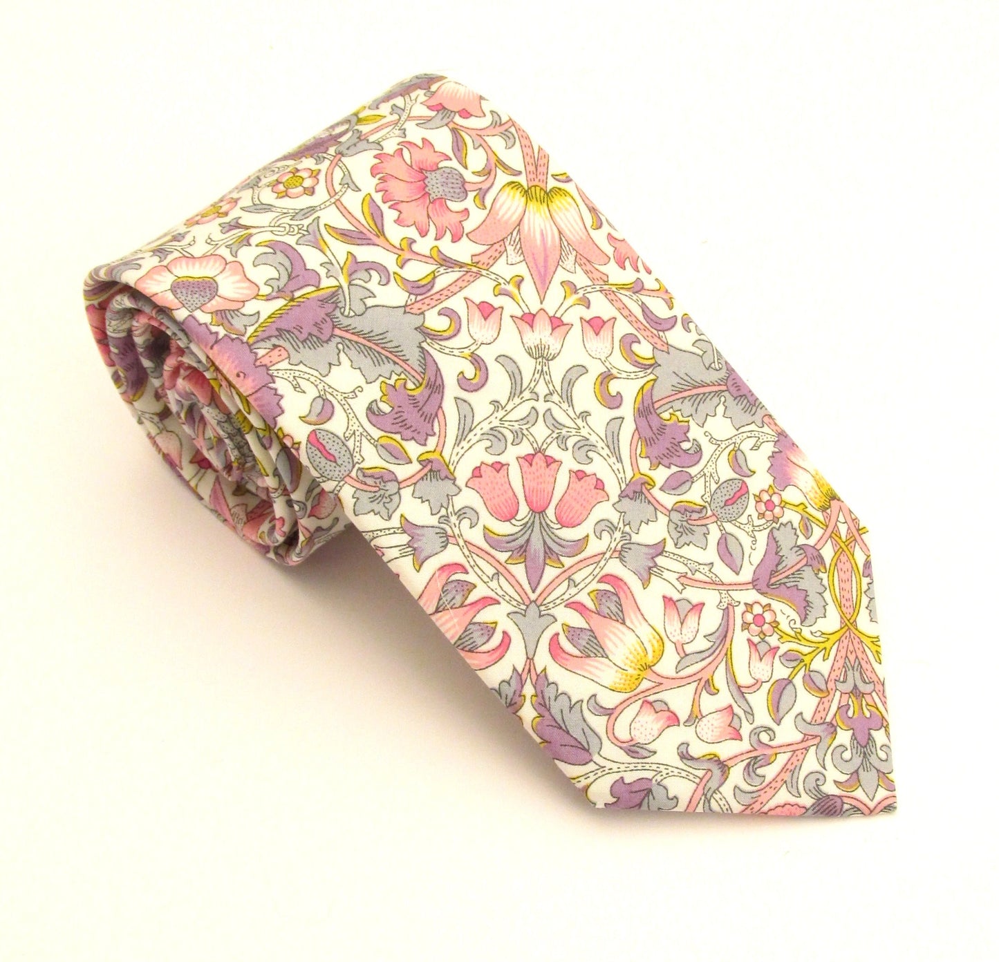 Lodden Pink Cotton Tie Made With Liberty Fabric