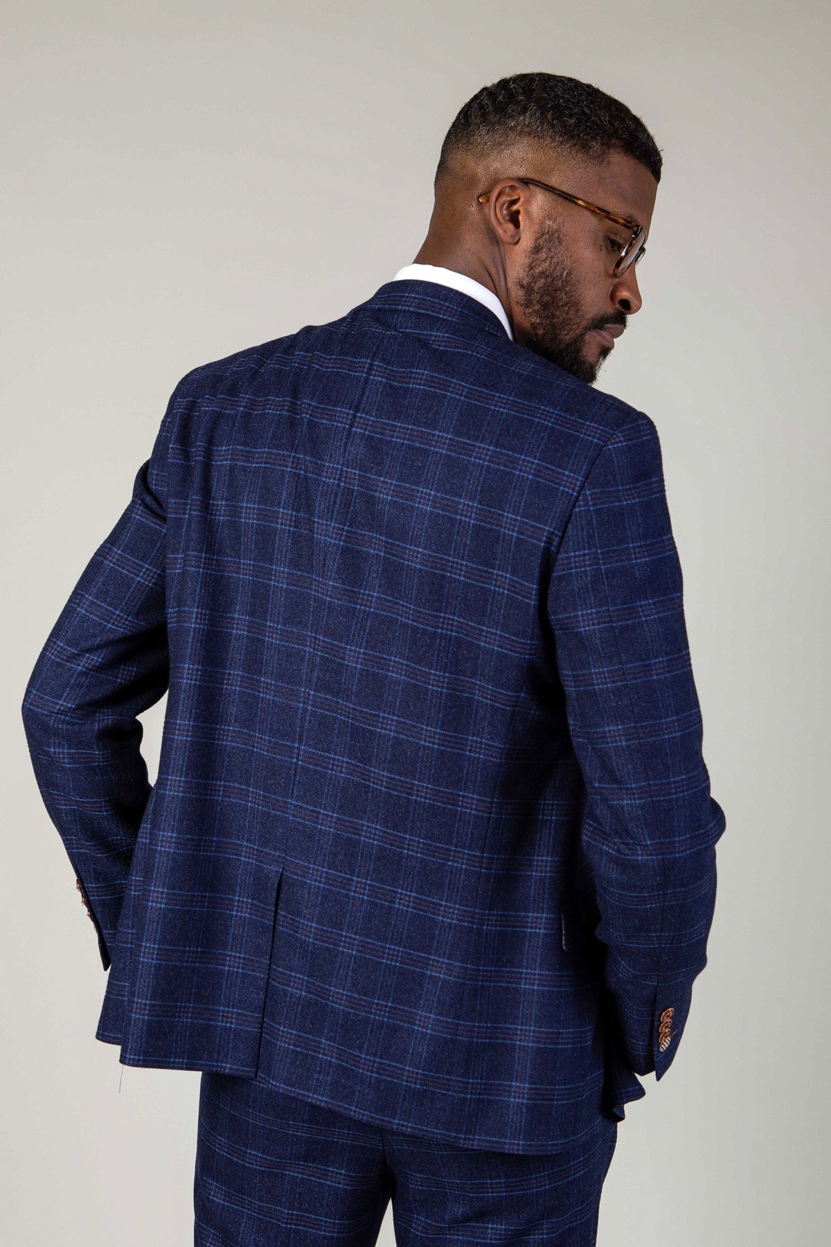 Blue clearance checks blazer