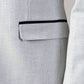 Man wearing men's BROMLEY - Stone Check Blazer - Marc Darcy Menswear