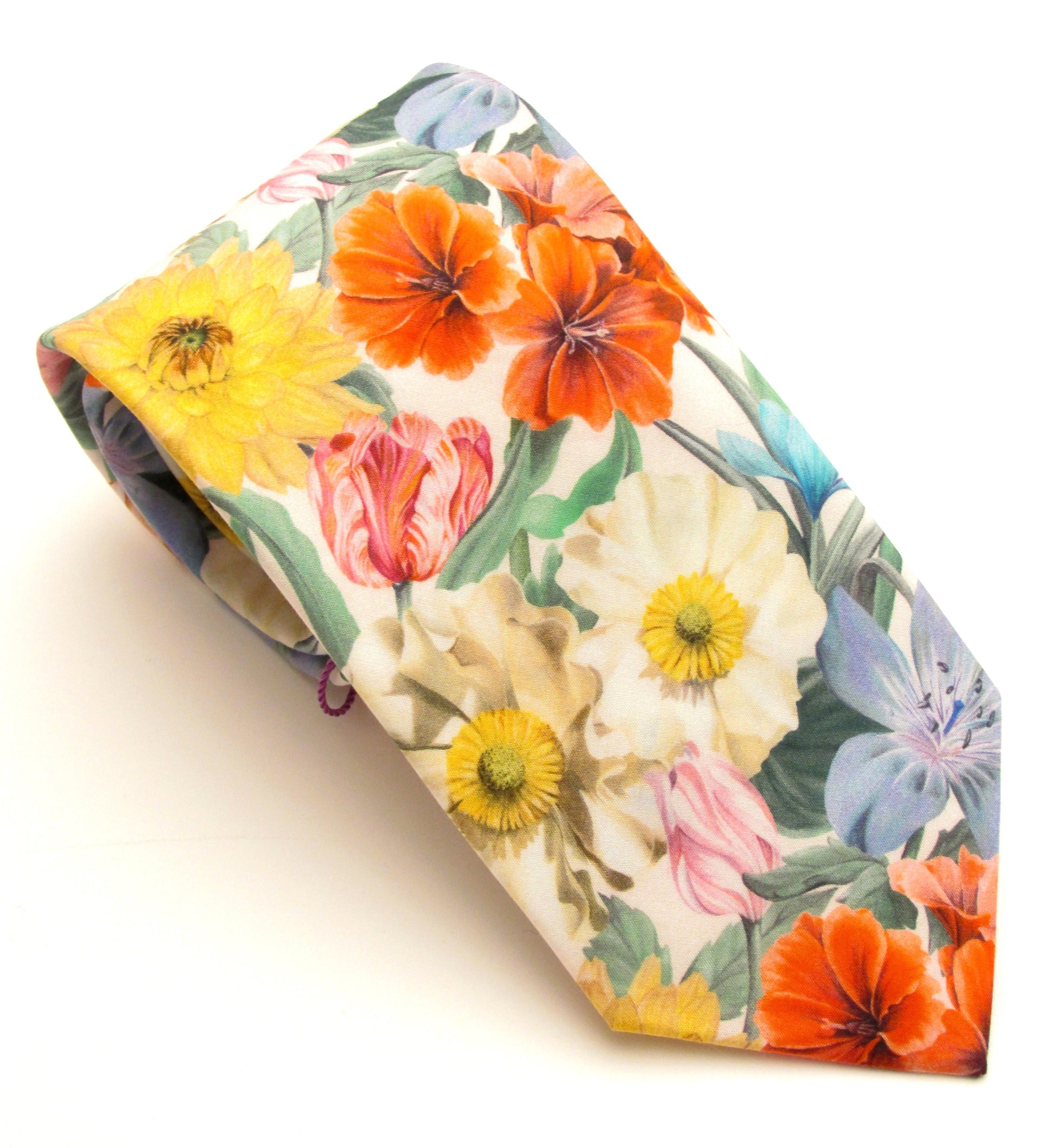 Meadow Melody Cotton Tie Made with Liberty Fabric