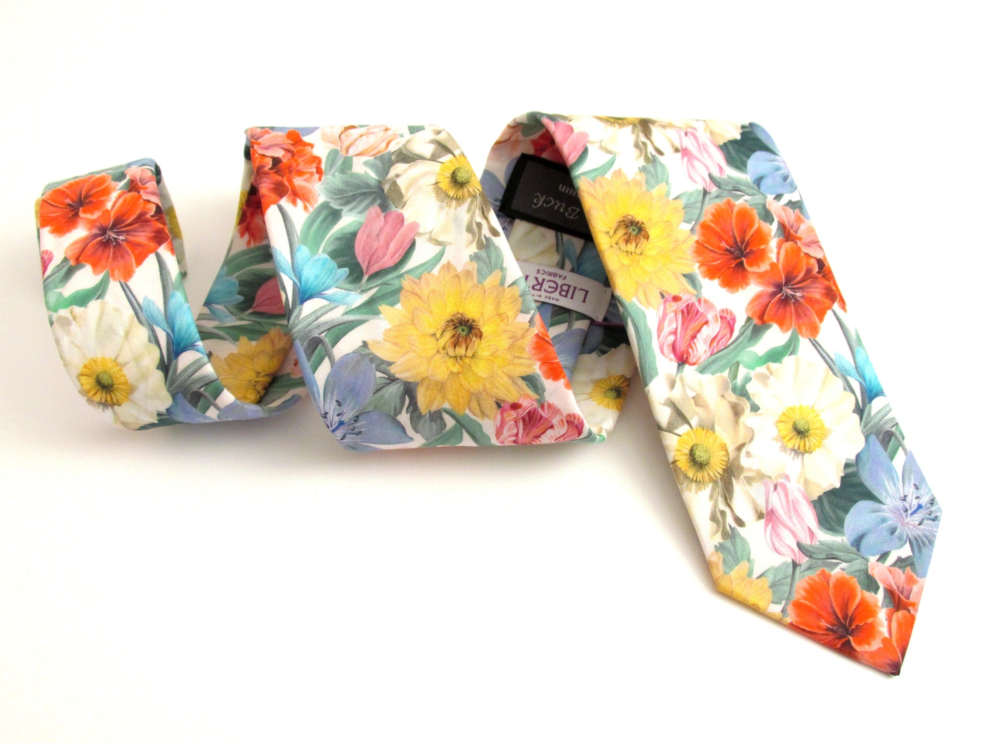 Meadow Melody Cotton Tie Made with Liberty Fabric