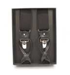 Black Leather End Trouser Braces